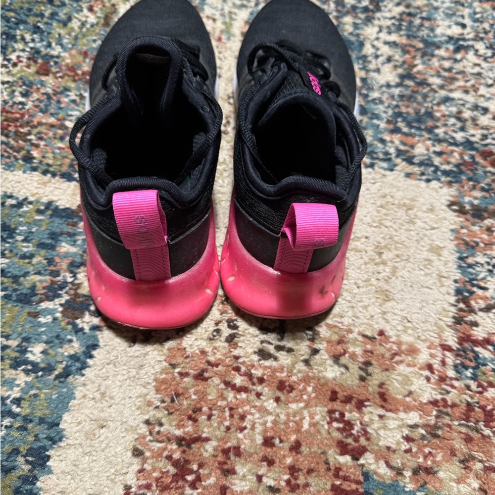Adidas Black and Pink Athletic Shoes